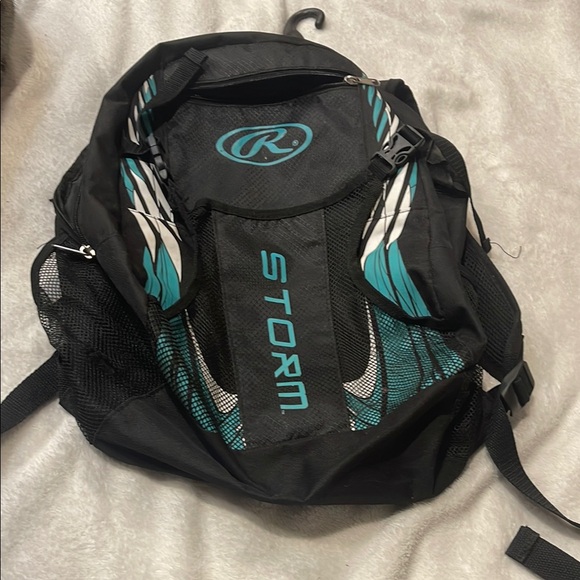 Russell Athletic Black and Blue Backpack - Picture 1 of 7